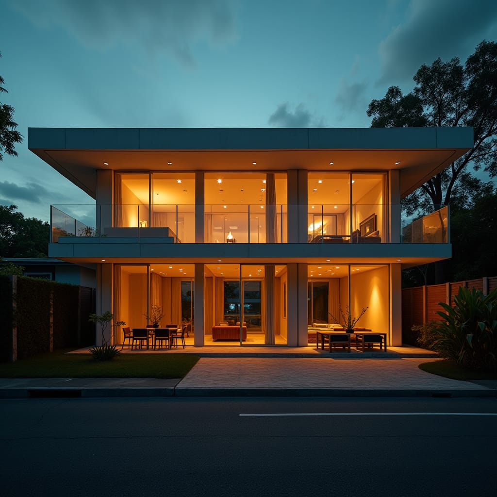 A sleek, modern glass prefab home in the heart of Kingston, Jamaica
