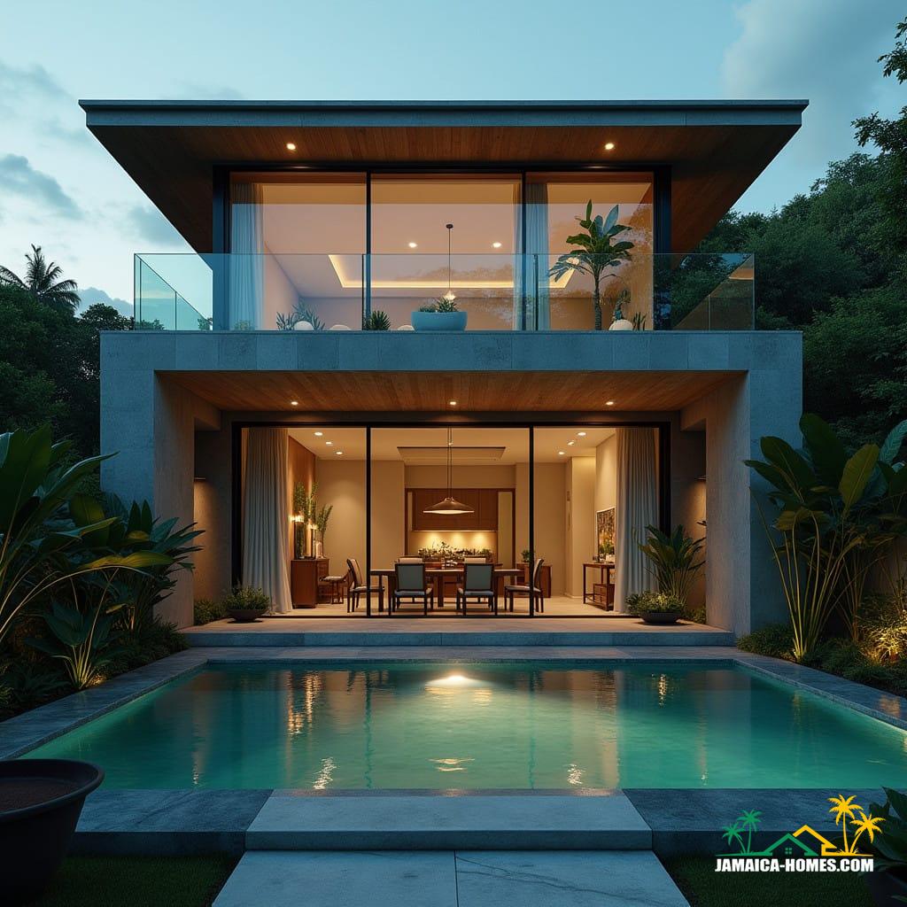 Modern luxury residential real estate, jamaica caribbean