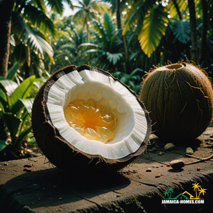 "Jelly," referring to the soft, tender flesh of a young coconut in Jamaican Patois, often carries a sense of refreshment and tropical charm, which can seamlessly tie into real estate conversations, especially for properties with lush surroundings.