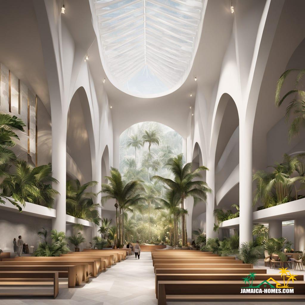 advanced visualization of the interior of The Lumina Basilica with vivid detail