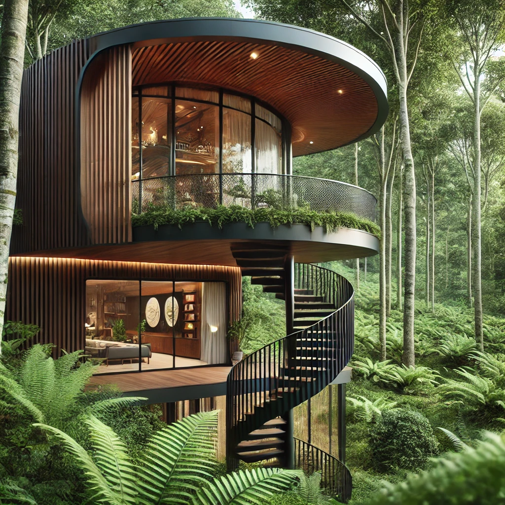 AI-generated recreation of the treehouse exterior.