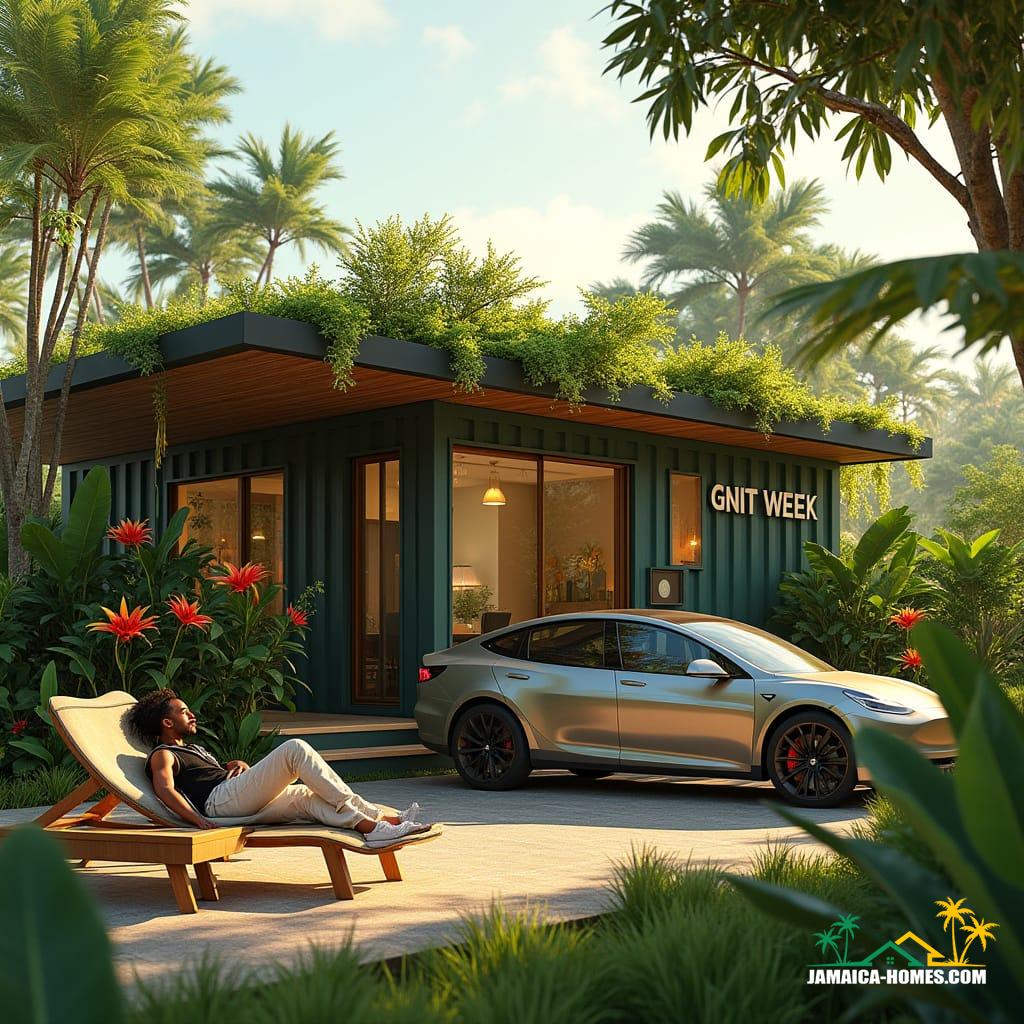 Kingston Container Home with Tropical Garden