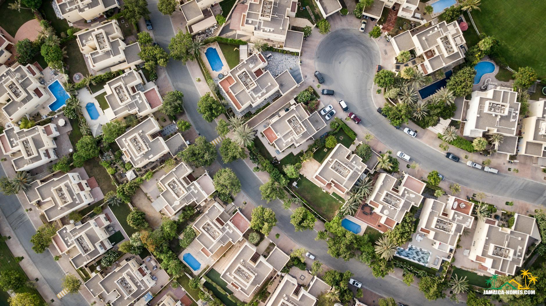 aerial view of buildigns