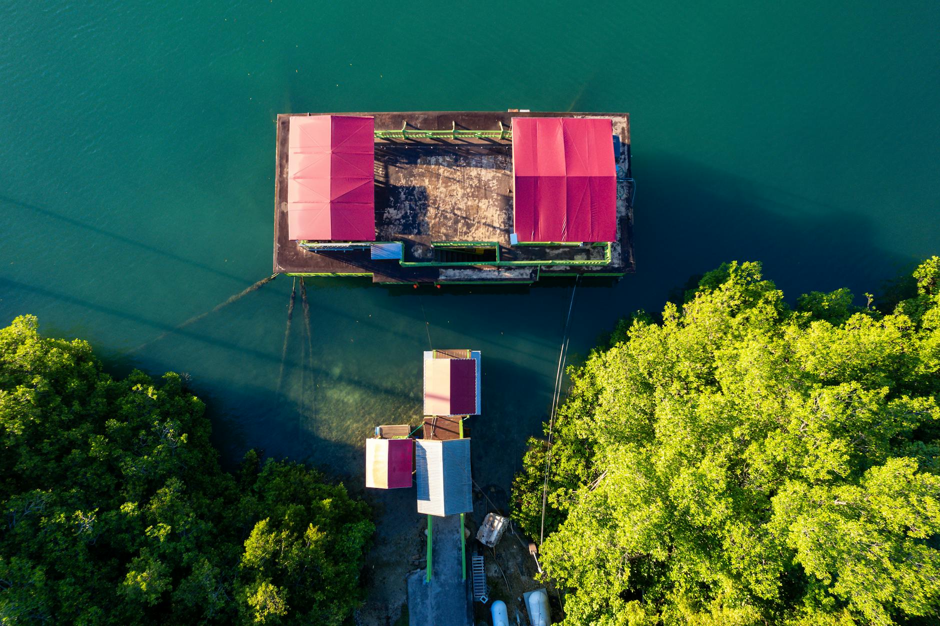 aerial view of montego bay waterfront structure