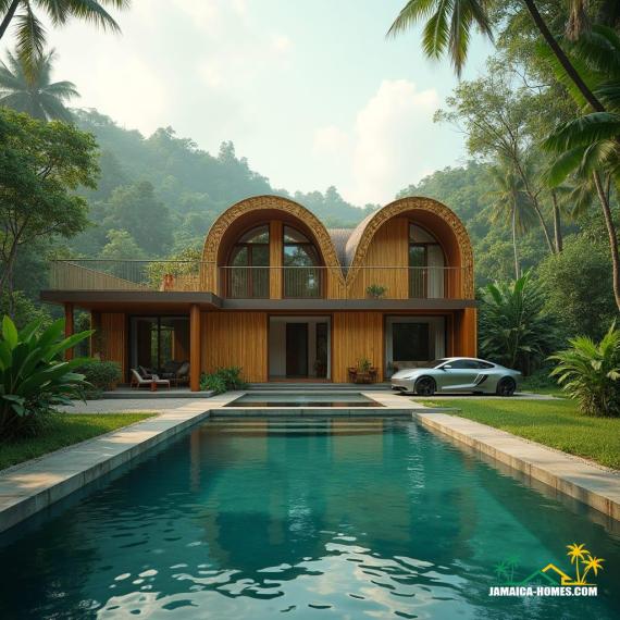 Beatiful modern h bamboo home in jamaica