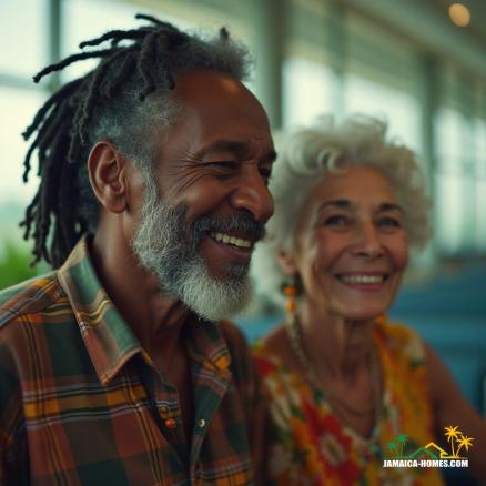 Couple arriving in Jamaica, capturing the joy and emotion of coming home.