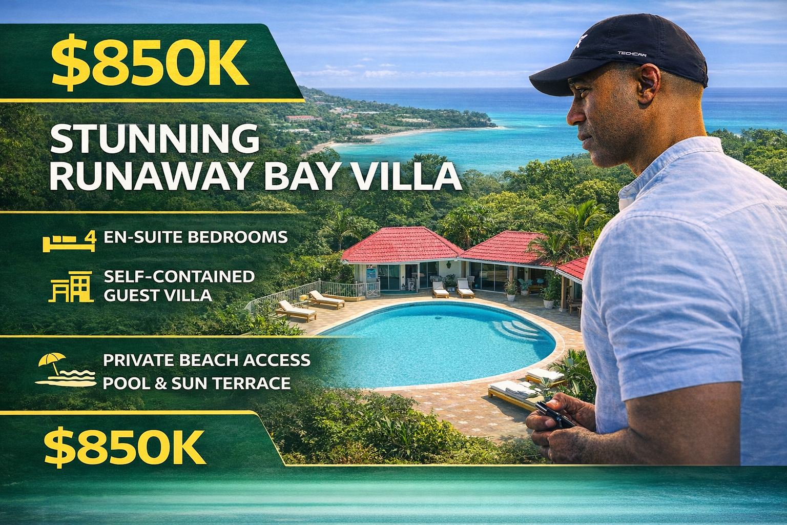 Sevilla Retreat | Cardiff Hall, Runaway Bay North Coast, Jamaica Turn-key income-producing villa in…